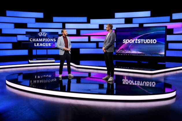SVEN VOSS, PER MERTESACKER SPORTSTUDIO UEFA CHAMPIONS LEAGUE ZDF MAINZ