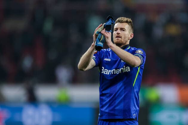 25.11.2021, Fussball, Saison 2021 2022, Europa League, 5. Spieltag, Bayer 04 Leverkusen - Celtic Glasgow, Lukas Hradecky (Bayer 04 Leverkusen) Foto: Dennis Ewert RHR-FOTO Leverkusen BayArena NRW Deutschland xRHR-FOTO DEx