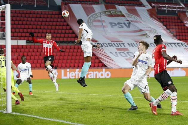 EINDHOVEN - 25-11-2021, Philips stadion. Europa League, season 2021-2022. during the match PSV - Sturm Graz. PSV player Carlos Vinicius PSV - Sturm Graz  x14465174x Copyright: