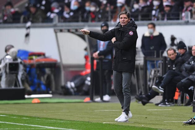 Fußball Europa League 5. Spieltag Eintracht Frankfurt - Royal Antwerpen FC am 25.11.2021 im Deutsche Bank Park in Frankfurt Oliver Glasner ( Trainer Cheftrainer Frankfurt )