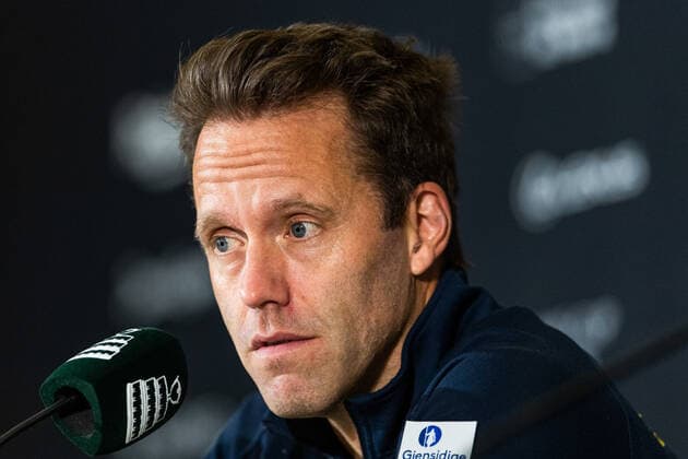 211125 Robert Lindstedt of Sweden during the press conference, PK, Pressekonferenz after the Davis Cup Finals group stage tennis match between Canada and Sweden on November 25, 2021 in Madrid. Photo: Mathias Bergeld BILDBYRAN kod MB MB0271 tennis davis cup davis cup finals davis cup finals 2021 canada sweden bbeng sverige kanada presskonferens Copyright: MATHIASxBERGELD BB211125MB093