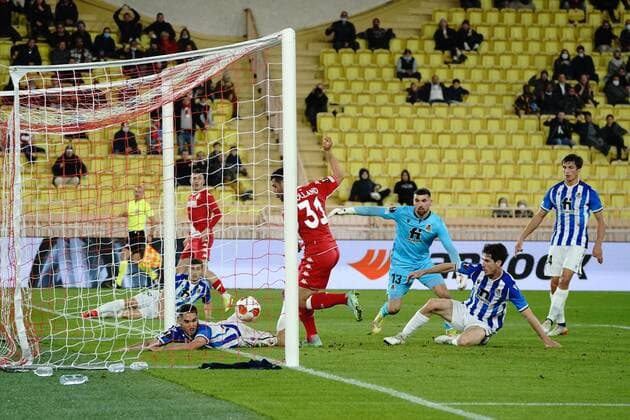 But - Kevin Volland (AS Monaco) FOOTBALL : AS Monaco vs Real Sociedad - Ligue Europa - Monaco - 25 11 2021 NorbertScanella Panoramic 