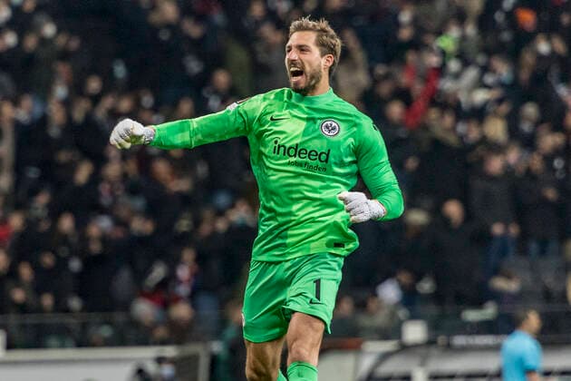 UEFA Europa League, Eintracht Frankfurt vs. Royal Antwerpen FC, Frankfurt, Deutsche Bank Park, 25.11.2021 Kevin Trapp (Eintracht Frankfurt 1), Eintracht Frankfurt vs. Royal Antwerpen FC, Frankfurt, Deutsche Bank Park, 25.11.2021 Copyright: xBEAUTIFULxSPORTS Gawlikx