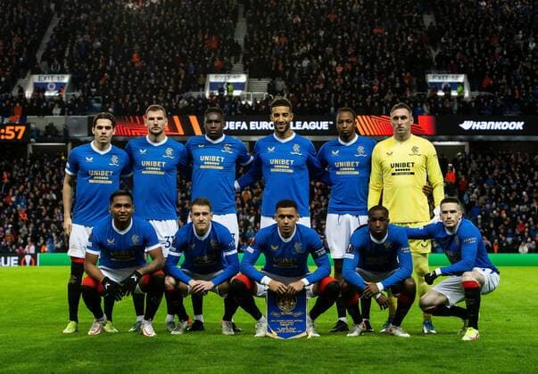Mandatory Credit: Photo by Luke Nickerson Rangers FC Shutterstock (12618138o) Rangers line up for a team photo Rangers v Sparta Prague, UEFA Europa League, Group A, Football, Ibrox Stadium, Glasgow, UK - 25 Nov 2021 Rangers v Sparta Prague, UEFA Europa League, Group A, Football, Ibrox Stadium, Glasgow, UK - 25 Nov 2021 Copyright: xLukexNickerson RangersxFC Shutterstockx 12618138o