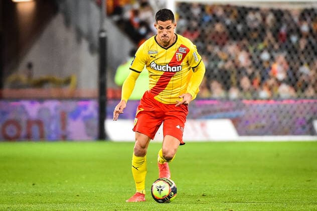 Florian SOTOCA of Lens FOOTBALL : RC Lens vs Angers SCO - Ligue 1 Uber Eats - 26 11 2021 MatthieuMirville Panoramic 