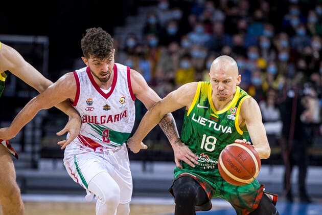 2021-11-26 Klaipeda Lithuania. Lithuania plays vs Bulgaria FIBA World Cup 2023 qualifier in Klaipeda on 26 of November 2021. Klaipeda Lithuania A16I1136  Copyright: xRokasxLukoseviciusx FIBA basketball world cup qualifier