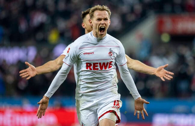 Bilder des Jahres 2021, Sport 11 November Sport Themen der Woche KW47 Torjubel: Ondrej Duda (Köln), 1. FC Köln - Borussia Mönchengladbach 27.11.2021, Fussball; 1. Bundesliga, Saison 2021 22 Foto: Moritz Müller *** Goal celebration Ondrej Duda Cologne , 1 FC Cologne Borussia Mönchengladbach 27 11 2021, Football 1 Bundesliga, season 2021 22 photo Moritz Müller