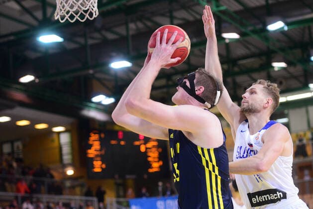 211128 Simon Birgander of Sweden during the FIBA 2023 World Cup Qualifier basketball match between Slovenia and Sweden on November 28, 2021 in Koper, Slovenia. Photo: Martin Metelko BILDBYRAN Cop 277 basket basket world cup-qualifier basketball bbeng fiba basket 2021 slovenia slovenien sverige sweden vm-kval Copyright: MARTINxMETELKO BB211128ZY033