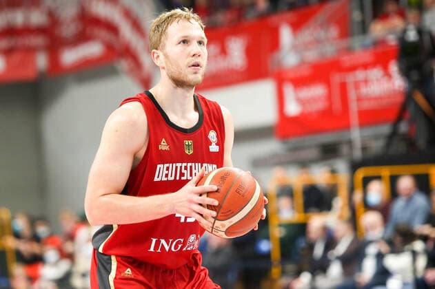 Basketball, WM Quali, Polen - Deutschland 2021.11.28 Lublin Koszykowka Kwalifikacje do Mistrzostw Swiata 2023 Polska - Niemcy N z Christian Sengfelder Foto Wojciech Szubartowski Press Focus 2021.11.28 Lublin FIBA Basketball World Cup 2023 European Qualifiers Poland - Germany Christian Sengfelder Credit: Wojciech Szubartowski Press Focus NEWSPIX.PL --- Newspix.pl  20211128PF_WS010