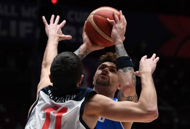 Basketball, WM Quali, Island - Russland Russia Basketball 2023 World Cup Qualifiers Iceland - Russia 6708377 29.11.2021 Russia?s Semyon Antonov, foreground, is pictured during the Basketball World Cup 2023 qualifying match between Iceland and Russia at Yubileyniy Complex in St. Petersburg, Russia. Alexei Danichev Sputnik St. Petersburg Russia  Copyright: xAlexeixDanichevx