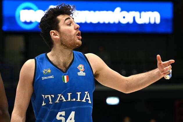 Basketball, WM Quali, Italien - Niederlande Db Milano 29 11 2021 - qualificazioni Mondiali 2023 di basket Italia-Olanda foto Daniele Buffa Image nella foto: Alessandro Pajola 