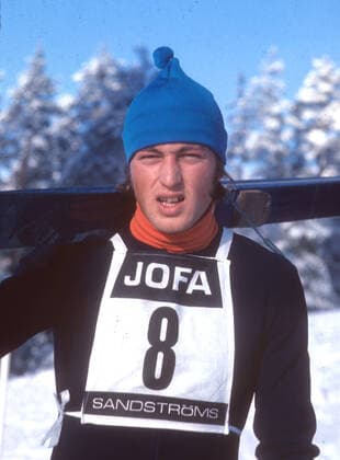 Nordische Kombination Urban Hettich 03.02.1973 (Datum geschätzt) in Falun (Schweden) *** Nordic combined Urban Hettich 03 02 1973 Date estimated in Falun Sweden HM