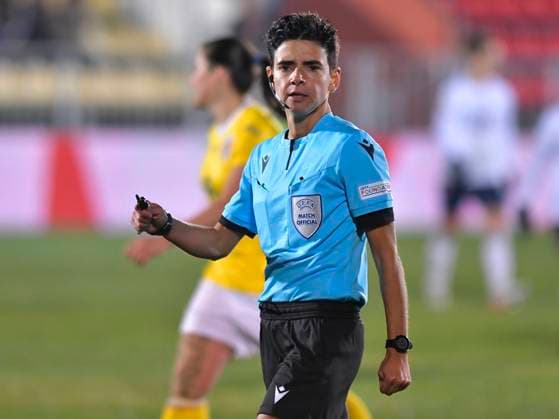 Central referee Catarina Campos in the womens football match between Romania and Italy, counting for the Preliminaries of the World Championship, held on the Anghel Iordanescu Stadium in Voluntari, Tuesday, November 30, 2021 Voluntari Copyright: xRazvanxPasarica SPORTxPICTURESx