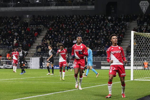 But de S Diop (AS Monaco) FOOTBALL : Angers Vs Monaco - Ligue 1 - 01 12 2021 MichaelBaucher Panoramic 