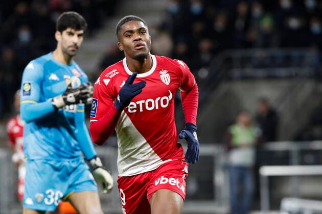 But de M Boadu (AS Monaco) FOOTBALL : Angers Vs Monaco - Ligue 1 - 01 12 2021 MichaelBaucher Panoramic 