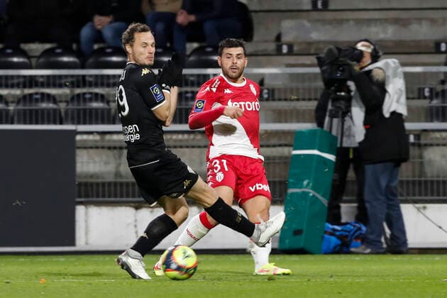 K Volland (AS Monaco) FOOTBALL : Angers Vs Monaco - Ligue 1 - 01 12 2021 MichaelBaucher Panoramic 
