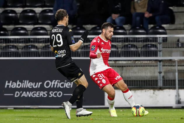 K Volland (AS Monaco) FOOTBALL : Angers Vs Monaco - Ligue 1 - 01 12 2021 MichaelBaucher Panoramic 