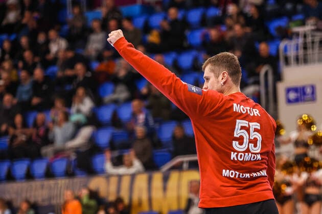 Handball I Herren I Saison 2021 2022 I 9. Spieltag I EHF Champions League I HC Motor Zaporoshye - SG Flensburg-Handewitt I 01.12.2021 Gennadyi Komok (HC Motor Zaporoshye 55) Saporischschja Ukraine Copyright: xLobecax xIngridxAnderson-Jensenx