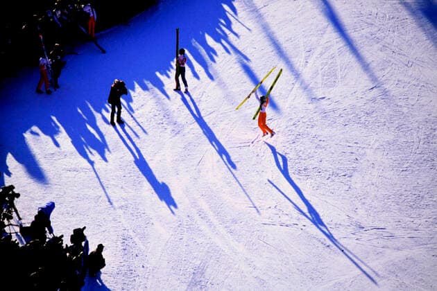 WEISSFLOG Jens Team GER Ski Springen Olympiasieger von der Grossschantze Olympische Winterspiele 1994 in Lillehammer am 20. 02.1994 in Lillehammer *** WEISSFLOG Jens Team GER Ski Jumping Olympic Champion from the Grossschantze Olympic Winter Games 1994 in Lillehammer on 20 02 1994 in Lillehammer
