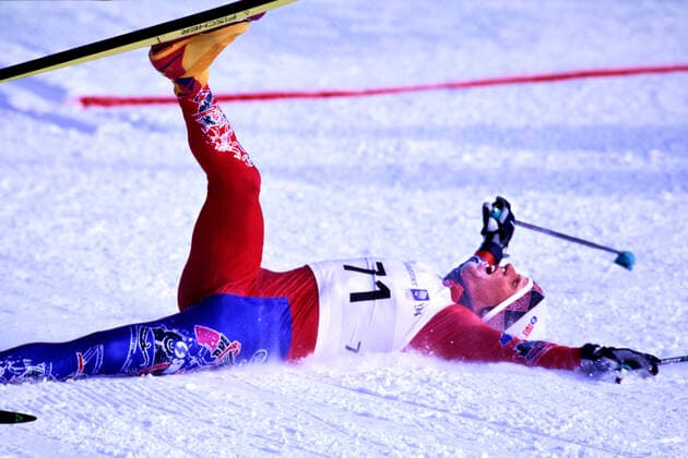 DAEHLIE Bjoern Team NOR Ski Langlauf Olympiasieger der Maenner über 10km und 15km Olympische Winterspiele 1994 in Lillehammer am 17. 02.1994 in Lillehammer *** DAEHLIE Bjoern Team NOR Olympic Mens Cross-Country Skiing Champion over 10km and 15km Olympic Winter Games 1994 in Lillehammer on 17 02 1994 in Lillehammer