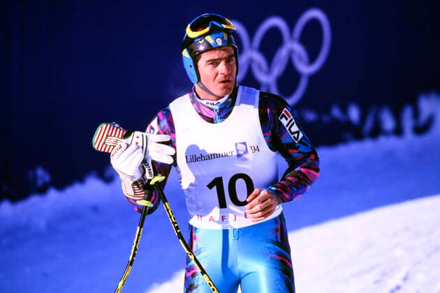 TOMBA Alberto Team ITA Ski Alpine Olympische Winterspiele 1994 in Lillehammer am 23. 02.1994 in Hafjell in Lillehammer *** TOMBA Alberto Team ITA Ski Alpine Olympic Winter Games 1994 in Lillehammer on 23 02 1994 in Hafjell in Lillehammer