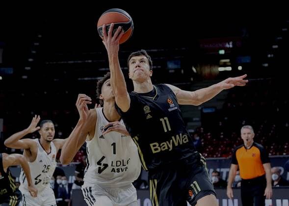 Bayerns 11 Vladimir LUCIC. Basketball, FC Bayern - Villeurbanne, am 2.12.2021, Basketball Euroleague, FC Bayern Basketball - LDLC ASVEL Villeurbanne, Saison 2021-2022 in Muenchen, A U D I D O M E, Deutschland. Quelle Copyright Credit : Oryk HAIST