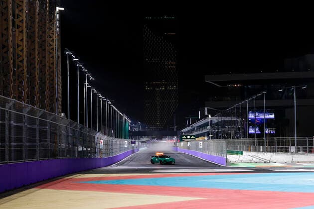 F1 Safety Car, Aston Martin Vantage, F1 Grand Prix of Saudi Arabia at Jeddah Corniche Circuit on December 2, 2021 in Jeddah, Saudi Arabia. (Photo by HOCH ZWEI) Jeddah Saudi Arabia