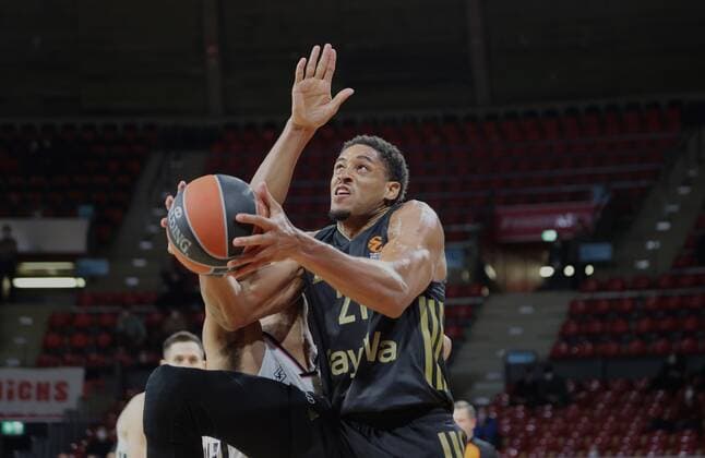 Bayerns 21 Augustine RUBIT. Basketball, FC Bayern - Villeurbanne, am 2.12.2021, Basketball Euroleague, FC Bayern Basketball - LDLC ASVEL Villeurbanne, Saison 2021-2022 in Muenchen, A U D I D O M E, Deutschland. Quelle Copyright Credit : Oryk HAIST