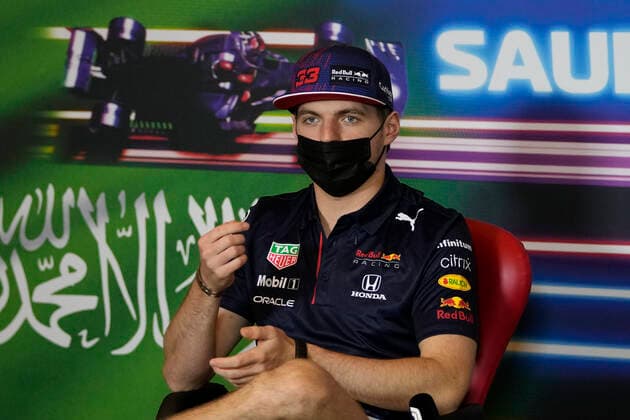 F1 Grand Prix of Saudi Arabia 33 Max Verstappen (NED, Red Bull Racing), F1 Grand Prix of Saudi Arabia at Jeddah Corniche Circuit on December 2, 2021 in Jeddah, Saudi Arabia. (Photo by Hassan Ammar AP FIA Pool via HOCH ZWEI) Jeddah Saudi Arabia Poolfoto HOCH ZWEI Pool AP ,EDITORIAL USE ONLY