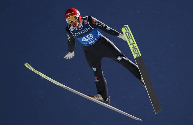 NORDIC SKIING - FIS WC Lillehammer LILLEHAMMER,NORWAY,03.DEC.21 - NORDIC SKIING, NORDIC COMBINED, Ski jumping, Skispringen, Ski, nordisch - FIS World Cup, normal hill, men. Image shows Eric Frenzel (GER).  GEPAxpictures xHaraldxSteiner
