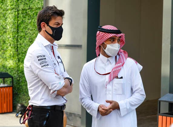 Toto Wolff (AUT, Mercedes-AMG Petronas F1 Team), F1 Grand Prix of Saudi Arabia at Jeddah Corniche Circuit on December 3, 2021 in Jeddah, Saudi Arabia. (Photo by HOCH ZWEI) Jeddah Saudi Arabia