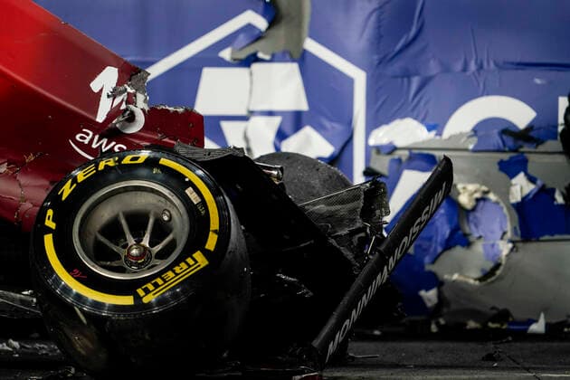 December 3, 2021, Jeddah, Saudi Arabia: A detail shot of the Scuderia Ferrari SF21 of CHARLES LECLERC after a crash in practice of the 2021 FIA Formula 1 Saudi Arabian Grand Prix at Jeddah Corniche Circuit in Jeddah, Saudi Arabia. Jeddah Saudi Arabia - ZUMAg147 20211203_zap_g147_008 Copyright: xJamesxGasperottix