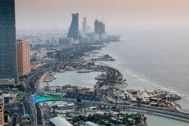 General view, F1 Grand Prix of Saudi Arabia at Jeddah Corniche Circuit on December 3, 2021 in Jeddah, Saudi Arabia. (Photo by HOCH ZWEI) Jeddah Saudi Arabia