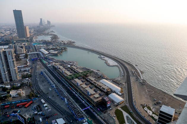 General view, F1 Grand Prix of Saudi Arabia at Jeddah Corniche Circuit on December 3, 2021 in Jeddah, Saudi Arabia. (Photo by HOCH ZWEI) Jeddah Saudi Arabia