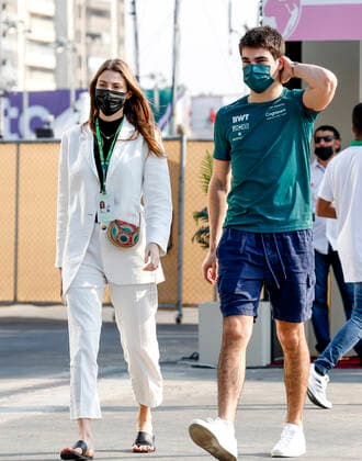 18 Lance Stroll (CAN, Aston Martin Cognizant F1 Team) and his girlfriend Sara Pagliaroli, F1 Grand Prix of Saudi Arabia at Jeddah Corniche Circuit on December 4, 2021 in Jeddah, Saudi Arabia. (Photo by HOCH ZWEI) Jeddah Saudi Arabia