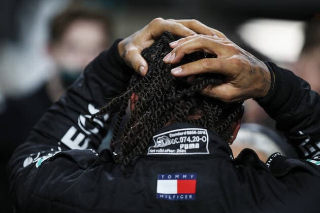 HAMILTON Lewis (gbr), Mercedes AMG F1 GP W12 E Performance, portrait during the Formula 1 stc Saudi Arabian Grand Prix 2021, 21th round of the 2021 FIA Formula One World Championship, WM, Weltmeisterschaft from December 3 to 5, 2021 on the Jeddah Corniche Circuit, in Jeddah, Saudi Arabia - F1 - SAUDI ARABIAN GRAND PRIX 2021 DPPI Panoramic  00121043_FGO07691.JPG