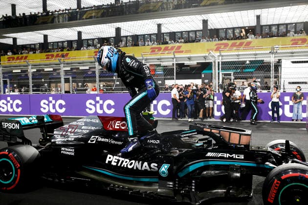 77 Valtteri Bottas (FIN, Mercedes-AMG Petronas F1 Team), F1 Grand Prix of Saudi Arabia at Jeddah Corniche Circuit on December 4, 2021 in Jeddah, Saudi Arabia. (Photo by HOCH ZWEI) Jeddah Saudi Arabia