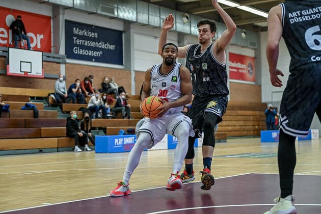 Barmer 2. Basketball Bundesliga ProB, Rheinstars Koeln vs. ART Giants Leverkusen, 04.12.2021 Marley Jean-Louis ((RheinStars Koeln 30), Barmer 2. Basketball Bundesliga ProB, Rheinstars Koeln vs. ART Giants Leverkusen am 04.12.2021 im ASV Koeln in Koeln (Nordrhein-Westfalen) Copyright: xBEAUTIFULxSPORTS Mueller-Laschetx