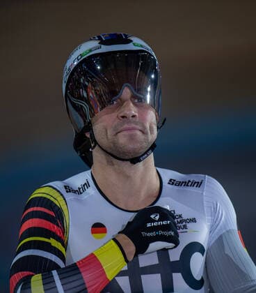 LONDON, ENGLAND - DECEMBER 04: Maximilian Levy of Germany looks on at Lee Valley Velopark Velodrome on December 4, 2021 in London, E UCI Track Champions League Round 4 Copyright: xSebastianxFrejx