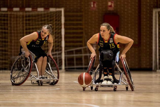 Europameisterschaft Rollstuhlbasketball 05.12.2021 MADRID, SPANIEN 5. Dezember - Rollstuhlbasketball, Niederlande gegen Deutschland Damen, an Tag 2 der Europameisterschaft Rollstuhlbasketball am 05.12.2021 in Polid. Municipal Marques de Samaranch in Madrid, Spanien. Svenja Mayer (Deutschland, 13) Copyright: xBEAUTIFULxSPORTS Wunderlx