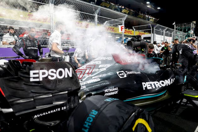 Car of 77 Valtteri Bottas (FIN, Mercedes-AMG Petronas F1 Team), F1 Grand Prix of Saudi Arabia at Jeddah Corniche Circuit on December 5, 2021 in Jeddah, Saudi Arabia. (Photo by HOCH ZWEI) Jeddah Saudi Arabia