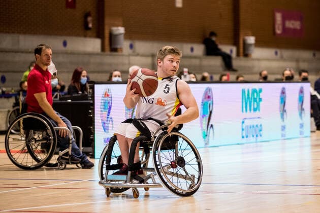 Europameisterschaft Rollstuhlbasketball 07.12.2021 MADRID, SPANIEN 7. Dezember - Rollstuhlbasketball, Deutschland gegen Schweiz Herren, an Tag 4 der Europameisterschaft Rollstuhlbasketball am 07.12.2021 in Polid. Municipal Marques de Samaranch in Madrid, Spanien. Oliver Jantz (Deutschland, 5) Copyright: xBEAUTIFULxSPORTS Wunderlx