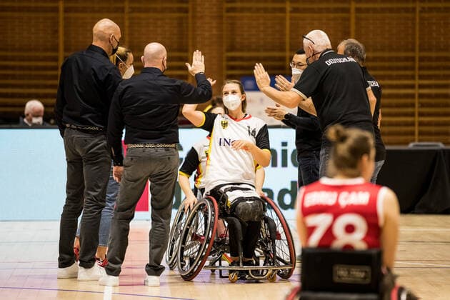 Europameisterschaft Rollstuhlbasketball 07.12.2021 MADRID, SPANIEN 7. Dezember - Rollstuhlbasketball, Deutschland gegen Türkei Damen, an Tag 4 der Europameisterschaft Rollstuhlbasketball am 07.12.2021 in Polid. Municipal Marques de Samaranch in Madrid, Spanien. Lena Knippelmeyer (Deutschland, 14) Copyright: xBEAUTIFULxSPORTS Wunderlx