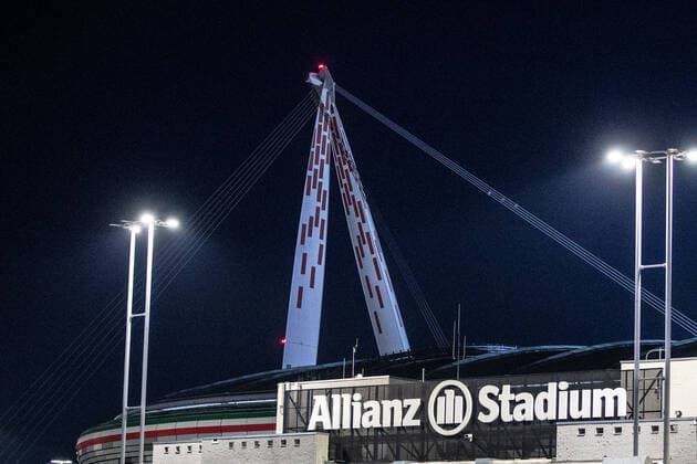 211207 Allianz Stadium during a training session with Malmö FF on December 7, 2021 in Turin. Photo: Mathilda Ahlberg BILDBYRAN COP 240 PA0348 fotboll football soccer fotball champions league träning presskonferens training practice press conference, PK, Pressekonferenz malmö ff bbeng exteriör Copyright: MATHILDAxAHLBERG BB211207BB543