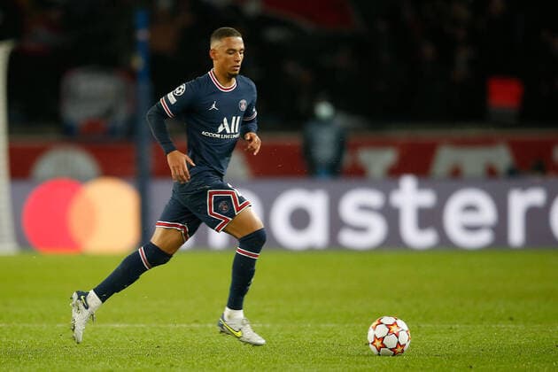 Paris, Parc des Princes, 07.12.2021 UEFA Champions League 2021 22 Gruppe A Paris Saint Germain Club Brugge v.l.,Thilo Kehrer (Paris Saint-Germain) UEFA regulations prohibit any use of photographs as image sequences and or quasi-video Copyright: AntonioxBorga