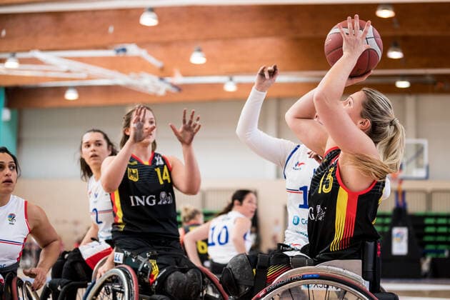 Europameisterschaft Rollstuhlbasketball 08.12.2021 MADRID, SPANIEN 8. Dezember - Rollstuhlbasketball, Frankreich gegen Deutschland Damen, an Tag 5 der Europameisterschaft Rollstuhlbasketball am 08.12.2021 in Polid. Municipal Francisco Fernandez Ochoa in Madrid, Spanien. Svenja Mayer (Deutschland, 13) Copyright: xBEAUTIFULxSPORTS Wunderlx
