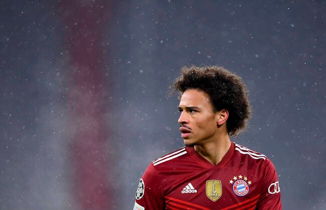 FUSSBALL CHAMPIONS LEAGUE SAISON 2021 2022 Vorrunde Gruppe E FC Bayern Muenchen - FC Barcelona, Barca 08.12.2021 Leroy Sane (FC Bayern Muenchen)