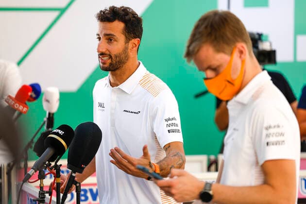 3 Daniel Ricciardo (AUS, McLaren F1 Team), F1 Grand Prix of Abu Dhabi at Yas Marina Circuit on December 9, 2021 in Abu Dhabi, United Arab Emirates. (Photo by HOCH ZWEI) Abu Dhabi United Arab Emirates