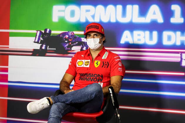 55 Carlos Sainz (ESP, Scuderia Ferrari Mission Winnow), F1 Grand Prix of Abu Dhabi at Yas Marina Circuit on December 9, 2021 in Abu Dhabi, United Arab Emirates. (Photo by HOCH ZWEI) Abu Dhabi United Arab Emirates