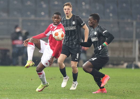 SOCCER - UEFA EL, Sturm vs Monaco GRAZ,AUSTRIA,09.DEC.21 - SOCCER - UEFA Europa League, group stage, SK Sturm Graz vs AS Monaco. Image shows .  GEPAxpictures xChrisxBauer